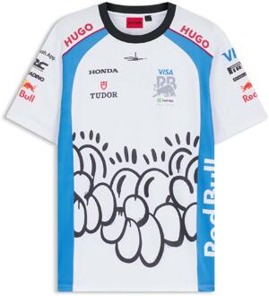 HUGO Heren Vcarb Racing Stieren T-Shirt (Wit)