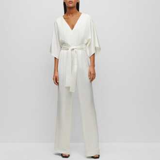 HUGO Kalaisa-1 jumpsuit voor dames in naturel