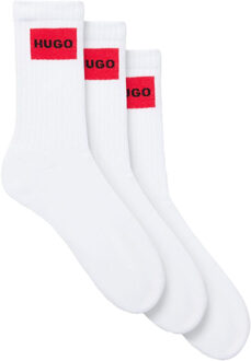 HUGO Katoenen sokken met logo voor volwassenen (5-pack) (Wit)