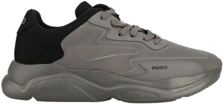 HUGO Leon Runn Sneakers Heren donker grijs - zwart - 42