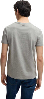 HUGO Mann Stretch Slim T-Shirt (Verpakking van 2) (Grijs)