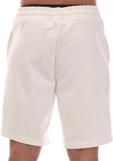 HUGO Mannen Dayono Logo Gedrukte Relaxed Fit Shorts (Wit) - XS