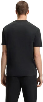 HUGO Mannen Dusplit Logo T-Shirt (Zwart)