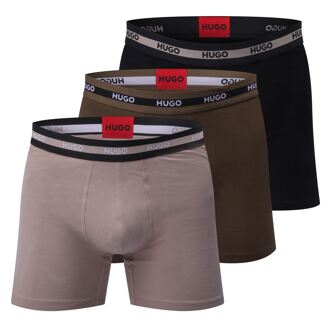 HUGO Men's Hugo 3 Pack of Boxer Briefs in Multi colour Veelkleurig - 2XL