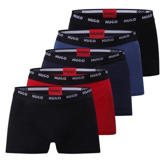 HUGO Men's Hugo 5 Pack of Trunks in Multi colour Veelkleurig - XL