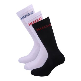 HUGO Men's Hugo 6 Pack of Quarter-Length Socks in Multi colour Veelkleurig - EU 39 - 41