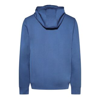 HUGO Men's Hugo Daratschi Cotton Terry Hoodie with Logo Label in Blue Blauw - XL