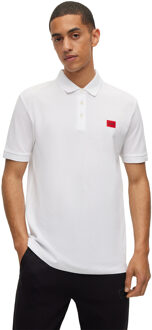 HUGO Men's Hugo Dereso232 Polo Shirt in White - maat S Wit