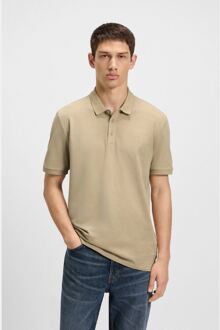 HUGO Men's Hugo Donos222 Logo Print Polo Shirt in Beige - XS