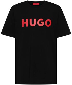 HUGO Men's Hugo Dulivio T-Shirt in Black Zwart - XS