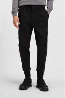 HUGO Men's Hugo Glavin241 Slim Fit Cargo Trousers in Black Zwart - 30W/32L