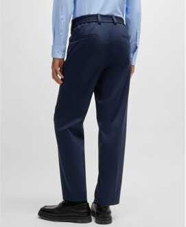 HUGO Men's Hugo Gos241F1J Trousers in Dark Blue - maat Blauw