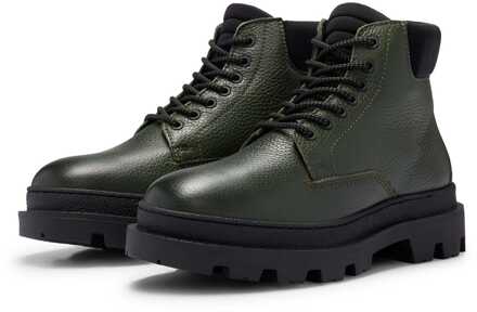 HUGO Men's Hugo Graham Half Boots in Green Groen