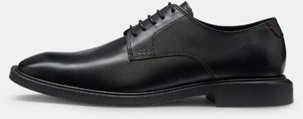 HUGO Men's Hugo Gryff Leather Derby Shoes in Black Zwart - EU 47.5 / UK 12