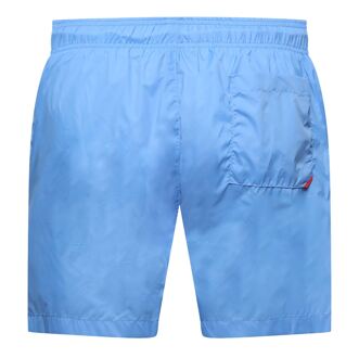 HUGO Men's Hugo Haiti Contrast Logo Swim Shorts in Blue Blauw