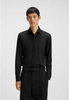 HUGO Men's Hugo Kenno Slim-Fit Shirt in Black Zwart - 16.5 inch