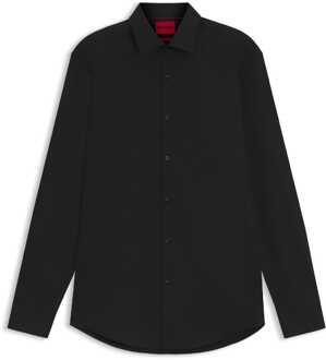HUGO Men's Hugo Kenno Slim-Fit Shirt in Black Zwart - EU 44 / UK 16