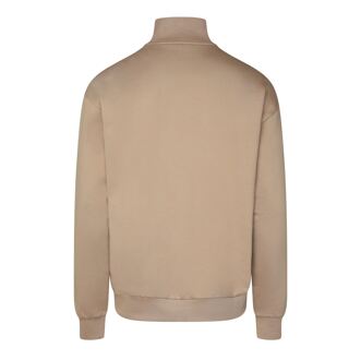 HUGO Men's Hugo Neeler Quarter-Zip Sweatshirt in Beige - 2XL