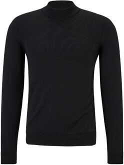 HUGO Men's Hugo San Matteo-M Turtleneck Jumper in Black - maat L Zwart