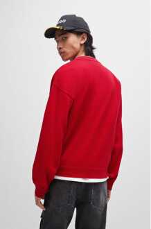 HUGO Men's Hugo Swart Knitted Sweatshirt in Pink Roze