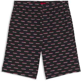 HUGO Pyjamashort met Hugo logoprint voor heren in zwart - 2XL