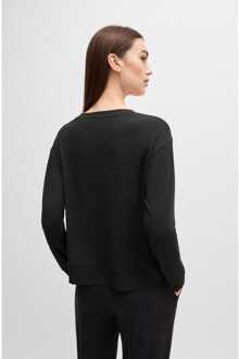 HUGO Pyjamatop Hugo Unite met lange mouwen voor dames in zwart - S