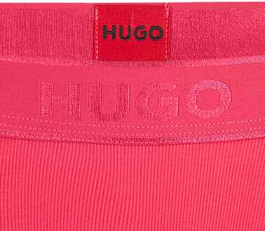 HUGO Roze damesbroek met hoge taille en ribboord Hugo Brazilian