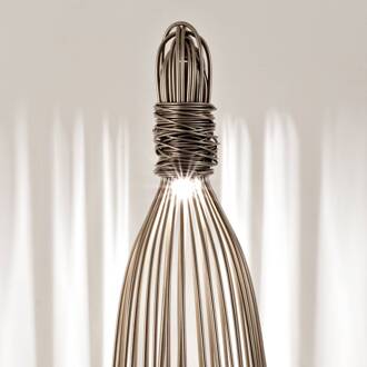 Hugo - Vloerlamp, nikkel gesatineerd nikkelsatijn