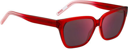 HUGO Vrouwen Zonnebril 56/17/140 mm Acetaat Rood - One Size