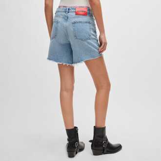 HUGO Women's Hugo Gealea Regular-Fit Denim Shorts in Blue Blauw