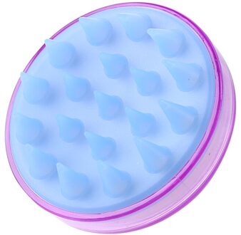 Huid Ontspannen Hand Massage Tool Shampoo Massage Borstel Handheld Siliconen Hoofdhuid Hoofd Wassen Meridiaan Massage Kam Paars