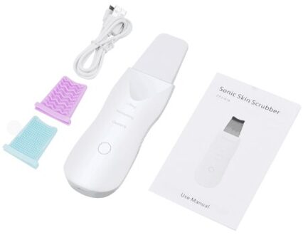 Huid Scrubber Diepe Gezicht Reinigingsmachine Peeling Schop Facial Pore Cleaner Gezicht Huid Scrubber Lift Machine wit