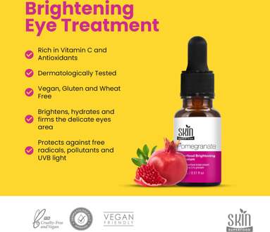 Huid Supervoeding Granaatappel Supervoeding Verhelderend Oogserum 15ml Twin Waarde Besparing Pakket - One Size