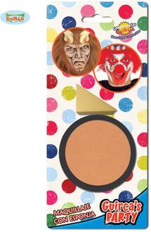 Huidskleurige schmink met sponsje