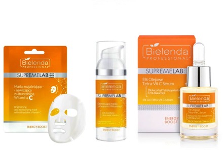 Huidverzorgingskit Bielenda Supremelab Energy Boost 15 ml + 50 g + 1 st