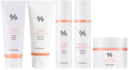 Huidverzorgingskit Dr. Ceuracle 5A Shine Control Routine Set Deal 200 ml + 200 ml + 120 ml + 100 ml + 50 ml