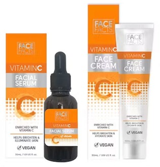 Huidverzorgingskit Face Facts Vitamin C Facial Serum + Face Cream 30 ml + 50 ml