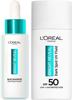 Huidverzorgingskit L'Oréal Paris Bright Reveal Serum & Day Cream Fluid SPF50 30 ml + 50 ml