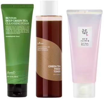 Huidverzorgingskit Luxplus K-Beauty Set: Routine For Oily Skin 120 g + 200 ml + 100 ml