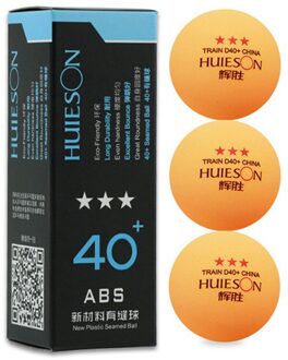 Huieson 3 Pcs Tafeltennis Ballen 3 Ster 2.8G 40 + Mm Abs Plastic Bal Voor Ping Pong training Ballen geel