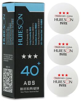 Huieson 3 Pcs Tafeltennis Ballen 3 Ster 2.8G 40 + Mm Abs Plastic Bal Voor Ping Pong training Ballen wit