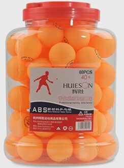 Huieson 60Pcs/Vat 1 Ster Tafeltennis Ballen S40 + Materiaal Abs Plastic Ping Pong Ballen Voor school Club Training Wedstrijd Geel
