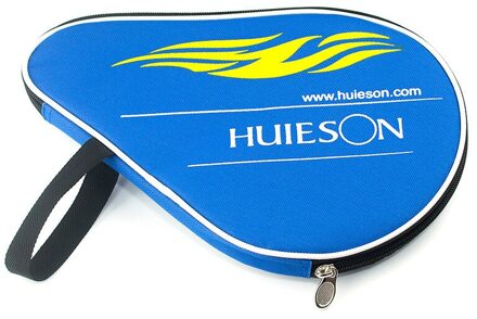 Huieson Kalebas Tafeltennis Racket Case Oxford Tafeltennis Bat Draagtas Met Buitenste Rits Zak Voor Tafeltennis Ping pong Ballen blauw