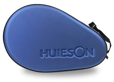 Huieson Pu Lederen Tafeltennis Racket Bag Hard Duurzaam Ping Pong Bat Paddle Case Draagbare Waterdichte blauw