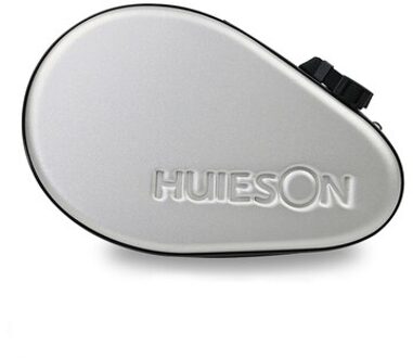 Huieson Pu Lederen Tafeltennis Racket Bag Hard Duurzaam Ping Pong Bat Paddle Case Draagbare Waterdichte zilver