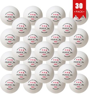 Huieson Tafeltennis Ballen X40 + 3 Ster Abs Nieuw Materiaal Professionele Team Bal 30/50/100 Pcs Ping Pong ballen 2.8G Training Ballen 30 wit