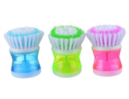 Huis Keuken Cleaner Wassen Gebruiksvoorwerpen Pot Afwasborstel Met Afwasmiddel Zeepdispenser Wassen Pot Schoonmaken Gebruiksvoorwerpen Tool Borstel