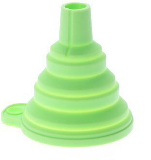 Huis Keuken Trechter Food-Grade Siliconen Vouwen Intrekbare Lange Hals Trechter Creatieve Huishoudelijke Vloeibare Doseren Mini Trechter groen