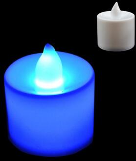 Huis LED Kaarsen Lamp LED plastic kaars vorm licht fliker vlamloze voor bruiloft/feest blauw licht