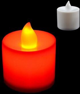 Huis LED Kaarsen Lamp LED plastic kaars vorm licht fliker vlamloze voor bruiloft/feest rood licht